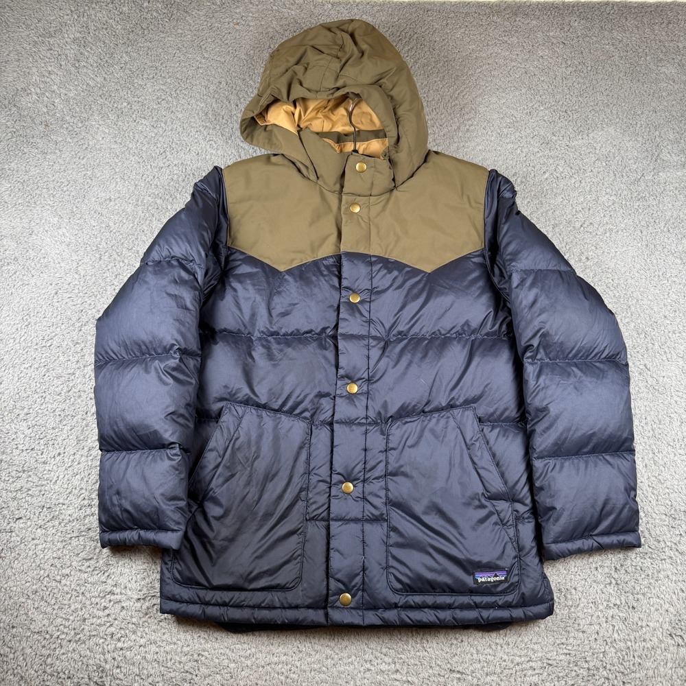 Patagonia‎ Kids Bivy Down Hoodie Parka Navy XL 14